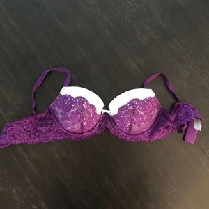 Victoria’s Secret Purple and Light Blue Lace Bra